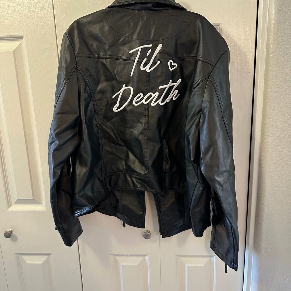 Til death vegan Leather Jacket